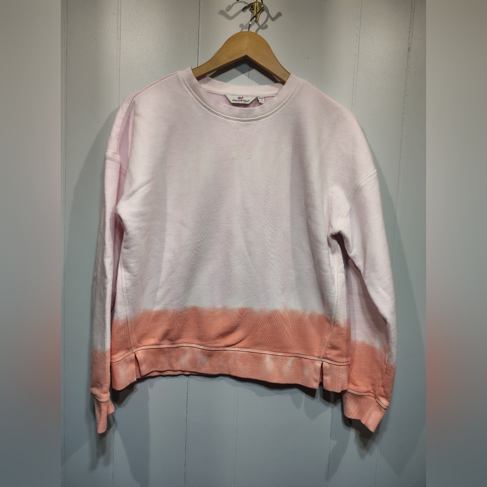 Vineyard Vines Dip Dye Crewneck Sweatshirt Pink Size Medium‎